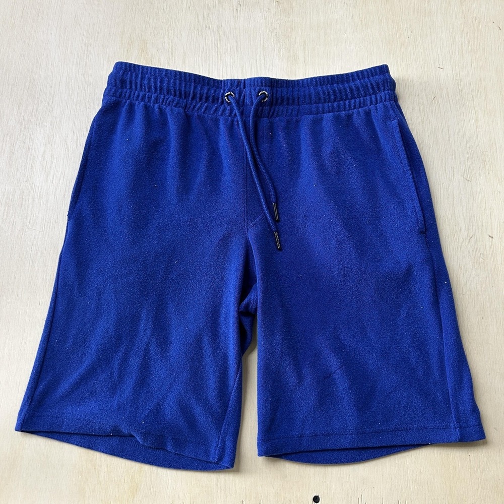 Dogg Supply Sweat Shorts Mens Medium Blue Fleece Elastic Waist Snoop Dogg Casual